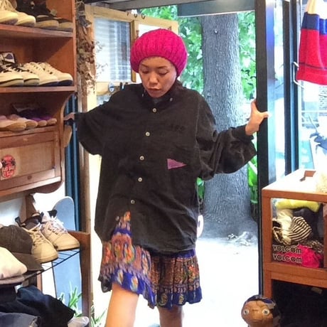 [USED] 80~90's Black  Cottonシャツ