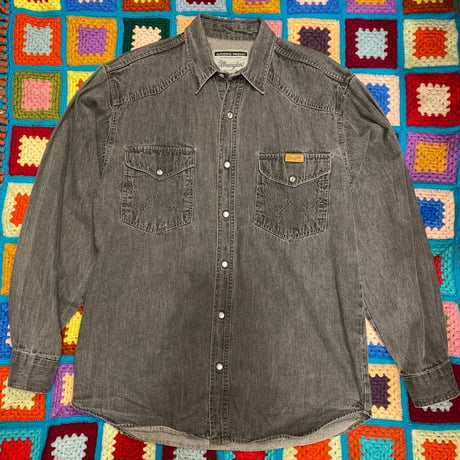 [USED] Wrangler COTTON DENIM SHIRT！