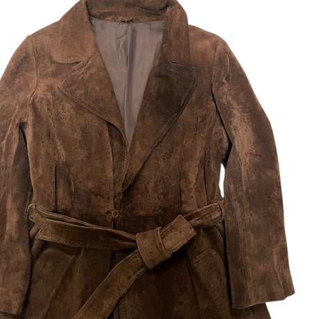 [USED] Real  Leather ブラウンスエード コート