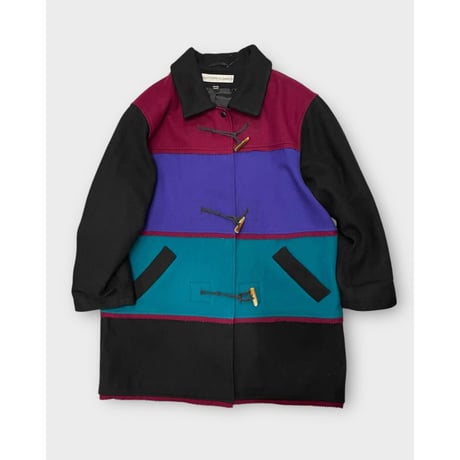 authentic 黒 ベロアダッフルコート ファー付き used 騒がしい