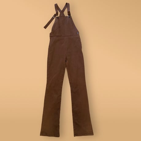 [USED]  GOOD SIZE♡ ストレッチ BROWN オーバーオール