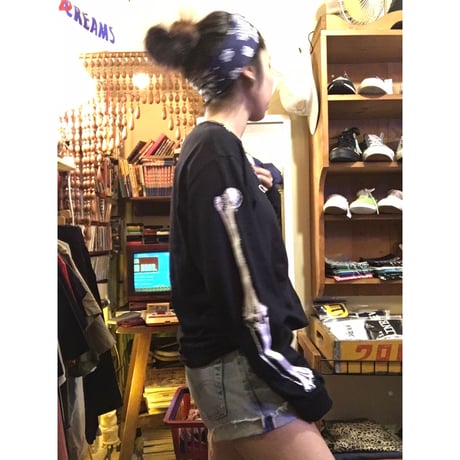 [CHEAP TIME$]  袖ロゴ ロンTee  -BONE-