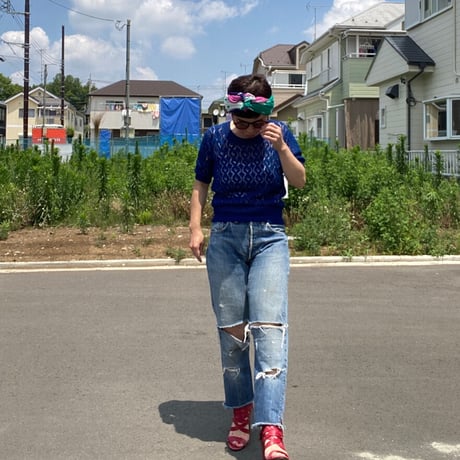 [USED] 半袖ニット  💙
