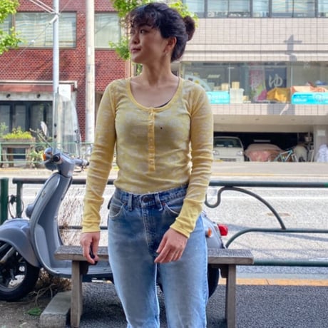 [USED]  COTTON ヘンリーネック