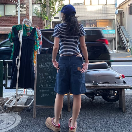 [USED] ワッフル生地のボーダーTee
