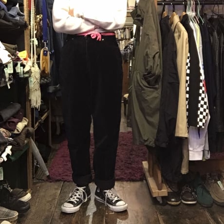[USED] ベロア PANTS  BLACK