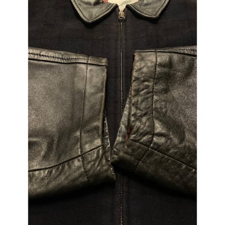 [USED] 袖leather✖️フリースボディJKT