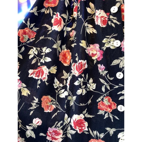 [USED] 花柄レーヨンLONG SKIRT