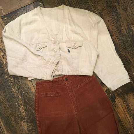 [USED]Italy リネンショートJKT