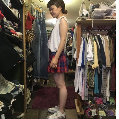 [USED] ブリティッシュチェック柄ミニ巻きスカート