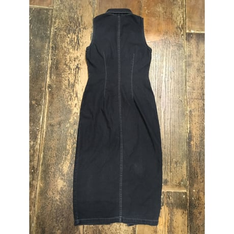 [USED] GUESS JEANS  BLACKデニムマキシワンピース