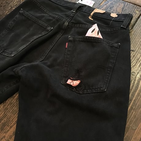 [USED] Levis 501 BLACK ダメージDENIM