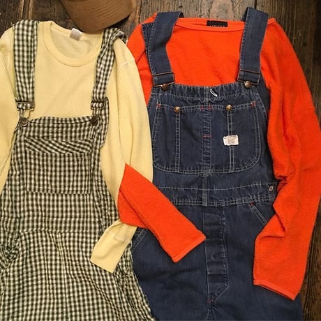 [USED] グリーンチェック♡サロペット