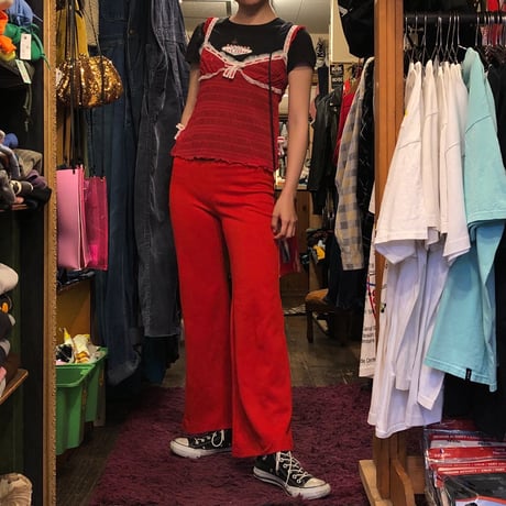 [USED] RED HOT♡シースルーレースキャミ