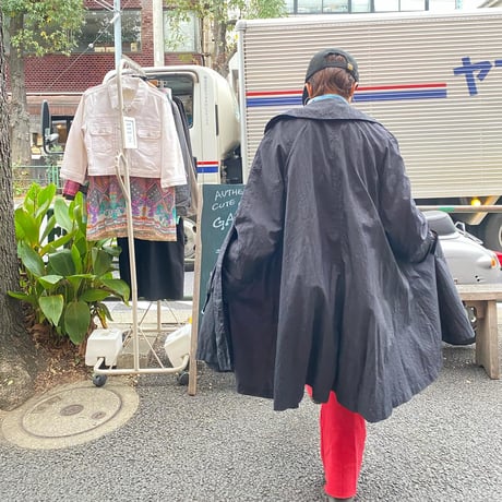 [USED] BLACK NYLON COAT