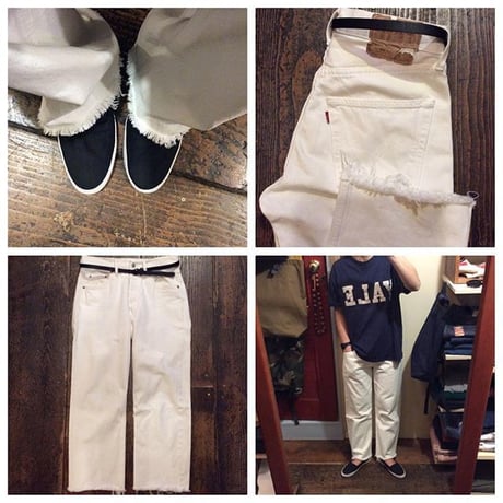 [USED] Levis 501 WHITE フサフサ