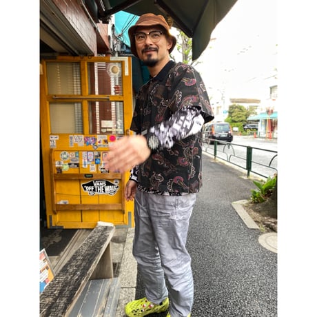 [USED] BLACK ペイズリー POLO