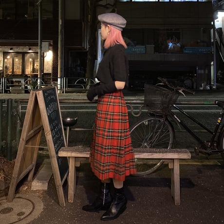 [USED] タータンチェックラップSKIRT❣️