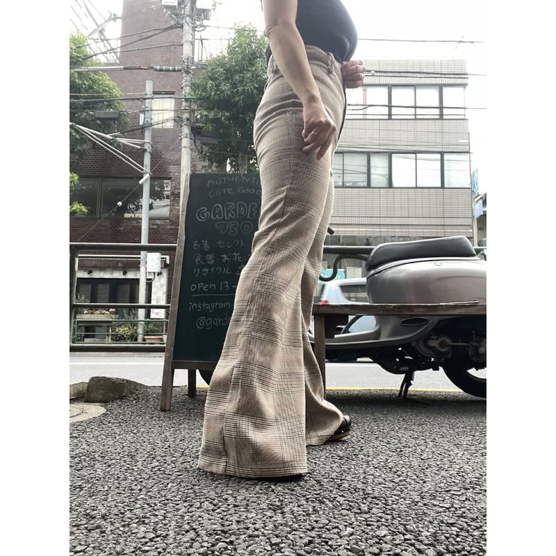 USED] ストレッチ 千鳥柄 フレアPANTS | garden730