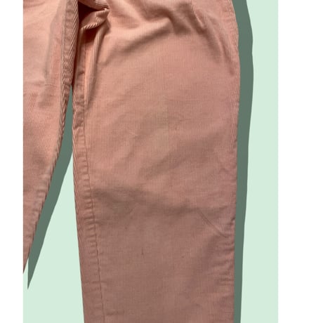 [USED] コーデュロイ♡パステルPINK タックPANTS