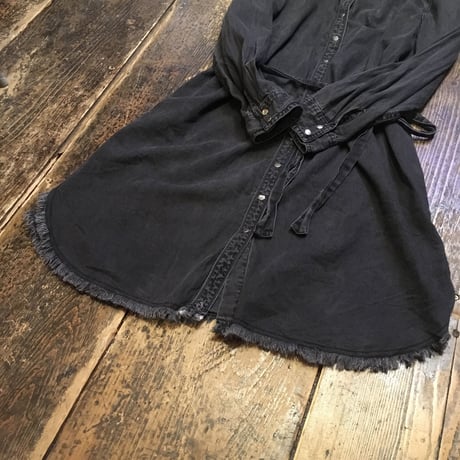 [USED] BLACK DENIM フリンジワンピース