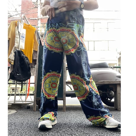 [USED]曼陀羅柄 POLY PANTS