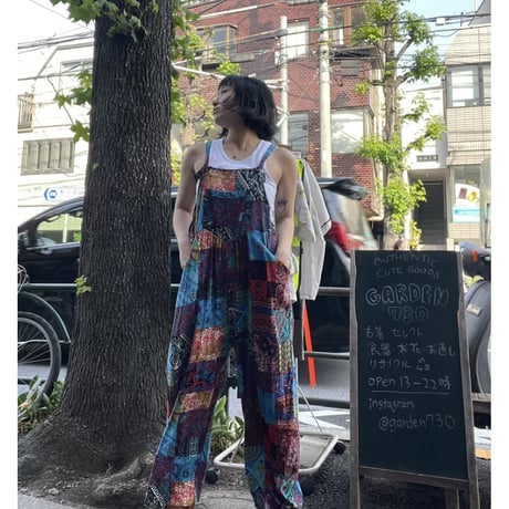 [USED] COTTON 総柄オールインワン