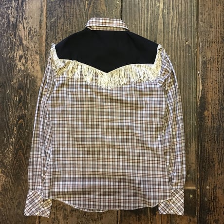 [USED] VINTAGE "H BAR C"フリンジ付きウェスタンシャツ