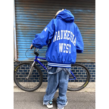 [USED] Nylon stadium jacket BLUE XL