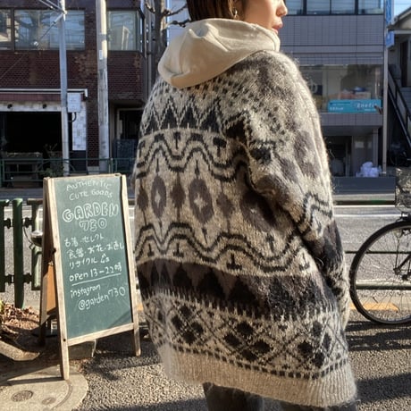 [USED] ノルディック柄 カーディガン