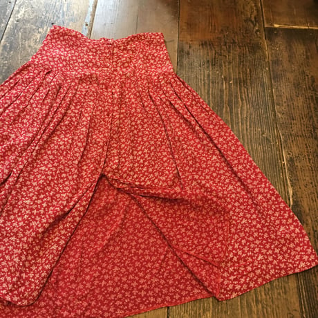 [USED] レーヨン小花柄ロングスカート