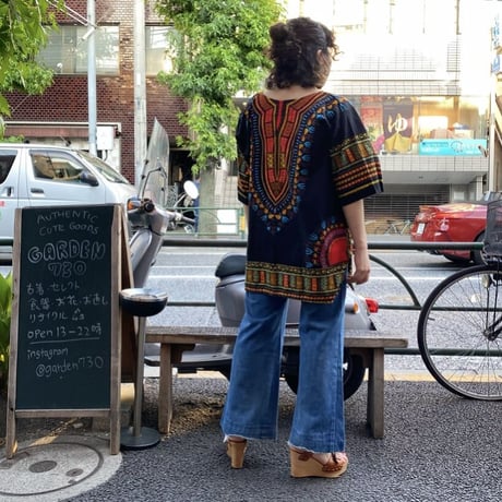 [USED] アフリカン ダシキシャツ🐘BLACK