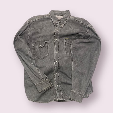[USED］Wrangler BLACK DENIM シャツ