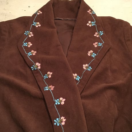 [USED] 花柄刺繍ガウンワンピ