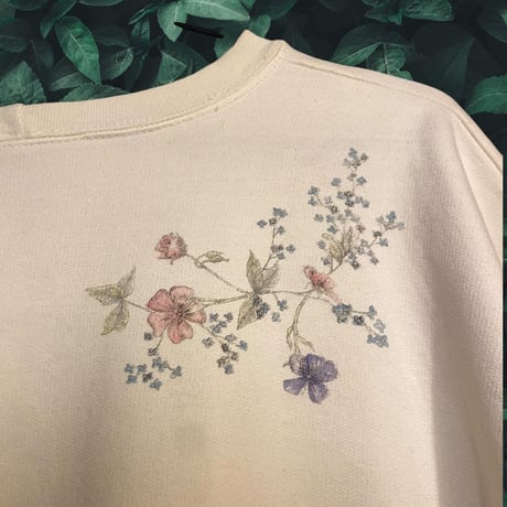 [USED] 手描き フラワー ペイント SWEAT