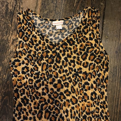 [USED] レオパード柄レーヨンワンピース