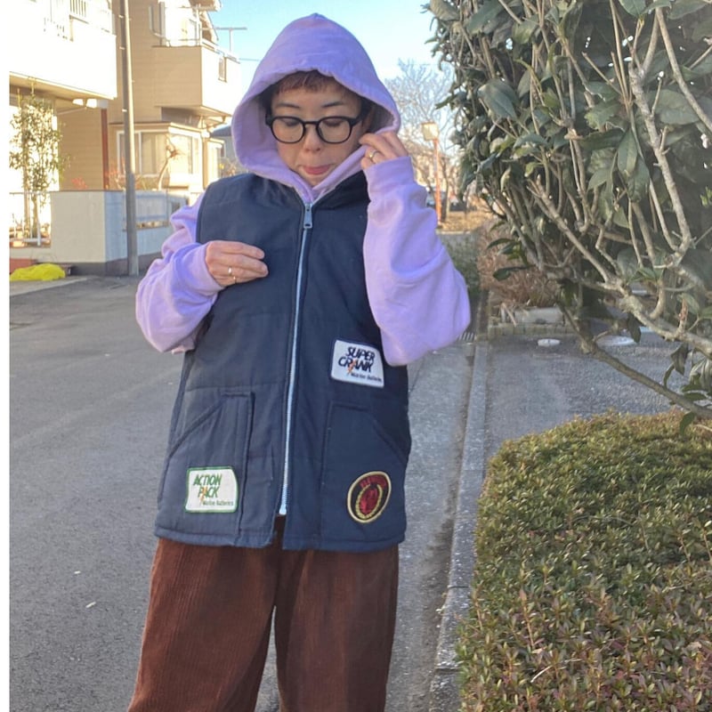 USED] vintage ワッペン付きダウンベスト | garden730