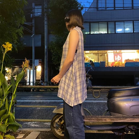 [USED] PLAID ノースリーブ シャツ