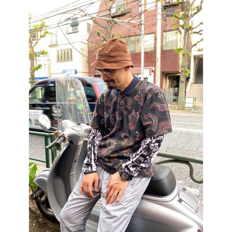 [USED] BLACK ペイズリー POLO
