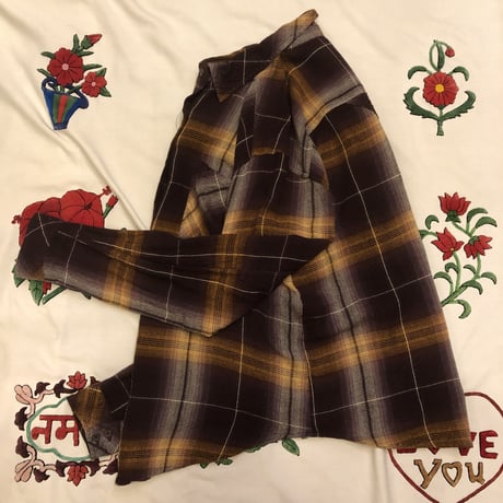 [USED] 秋色🍁レーヨン チェックシャツ
