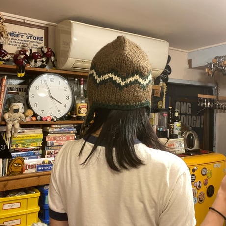 [USED] WOOL x フリース リバースブル　耳あてニット帽