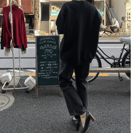 [USED] ブラック デニム ペインター パンツ