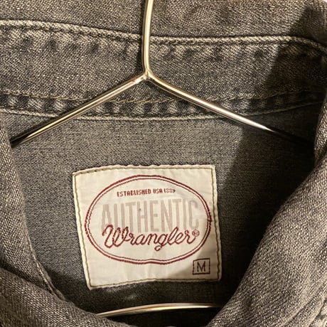 [USED］Wrangler BLACK DENIM シャツ