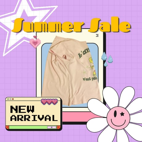 [USED] pink French GAL　ANGEL ピチTee👼❤️