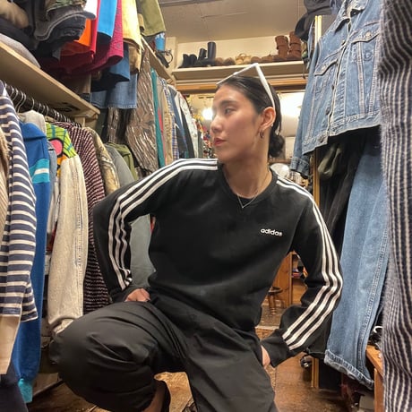 [USED] adidas 3line SWEAT L/S Tee
