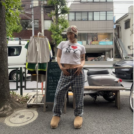 [USED] ブルーチェックパンツ