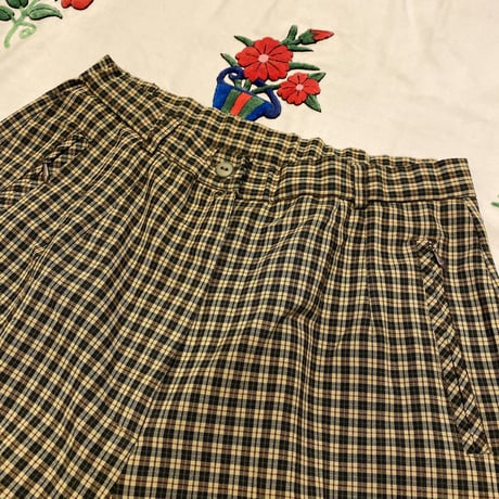 [USED] チェック柄テーパードPANTS♡