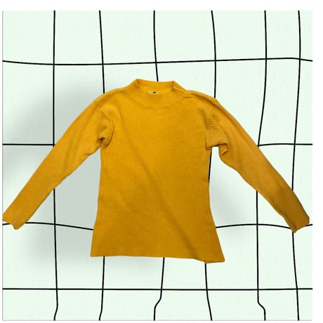 [USED] EURO vintage 黄色 リブニット