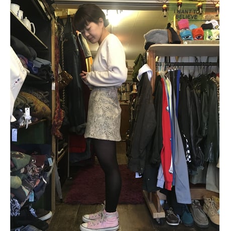 [USED] パイソン柄miniスカート