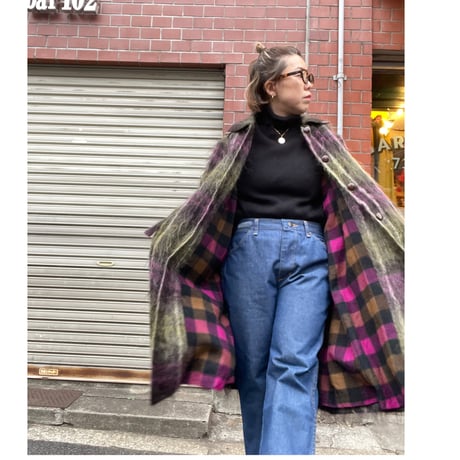 [USED] YVESSAINT LAURENT モヘアロングコート